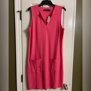 New York & Co Pink V Neck Dress NWT